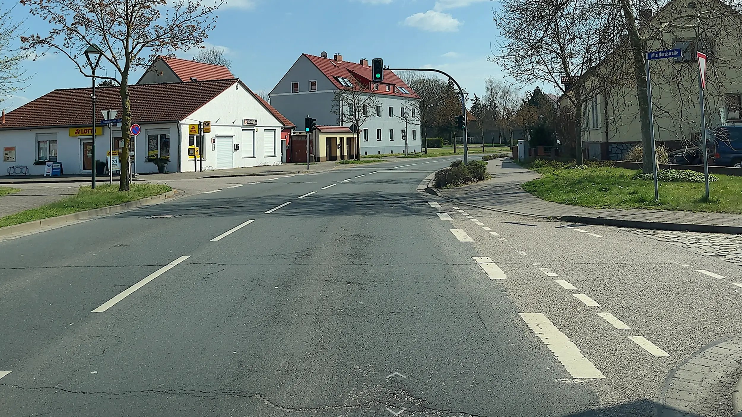 Screenshot einer Kreuzung in Barleben