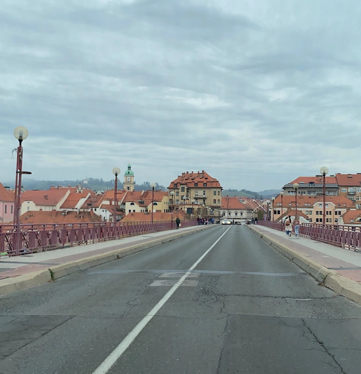 Screenshot von der Brücke in Maribor