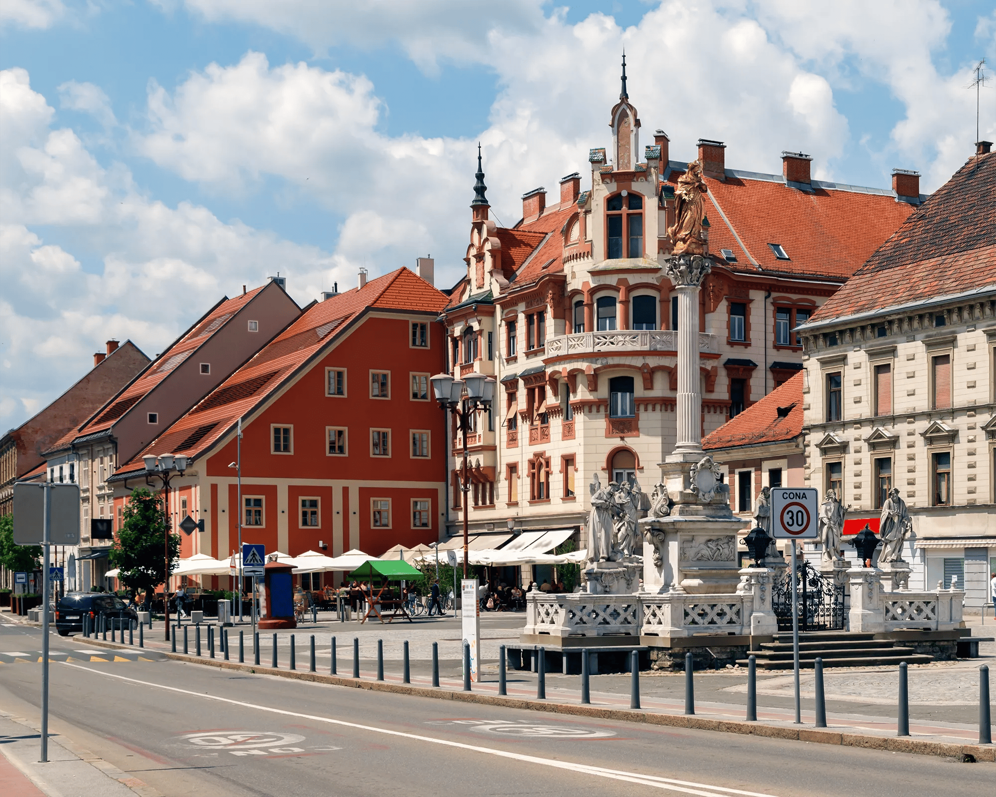 Straße in der Innenstadt Maribors