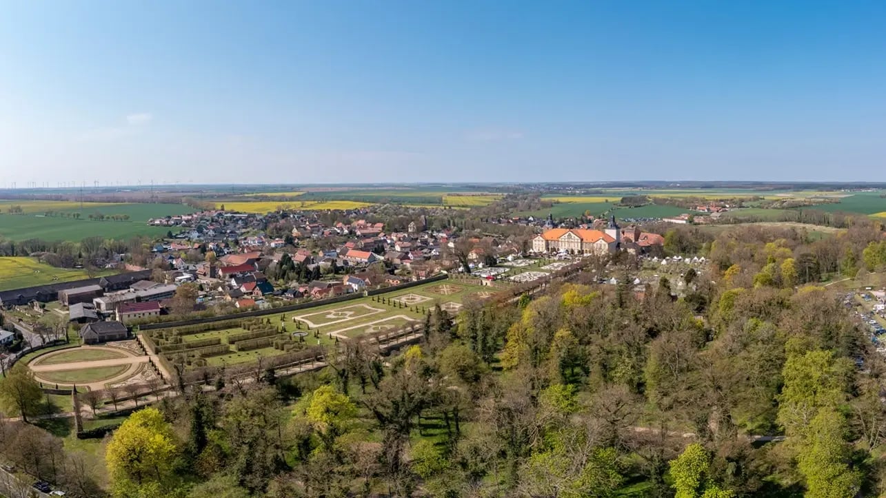 Blick von oben auf eine Gemeinde im LK BördeLKBörde-Stock1-1