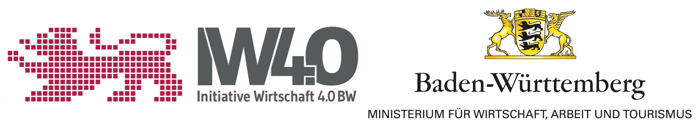 Logodes Ministerium für Wirtschaft, Arbeit und Verkehr und Initiative Wirtschaft 4.0 BW
