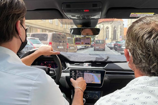 Eine Probebefahrung in Prag mit dem vialytics System um mögliche Straßenschäden zu entdecken