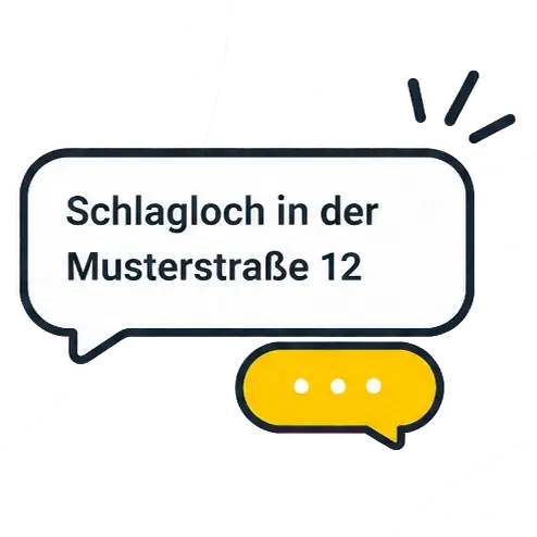 Illustration zur Meldung eines Schlaglochs